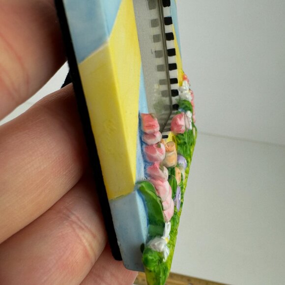 Vtg Miniature Pic Frame Tabletop Cartoon Sun Flowers Pastel Michel and Company - Picture 10 of 12